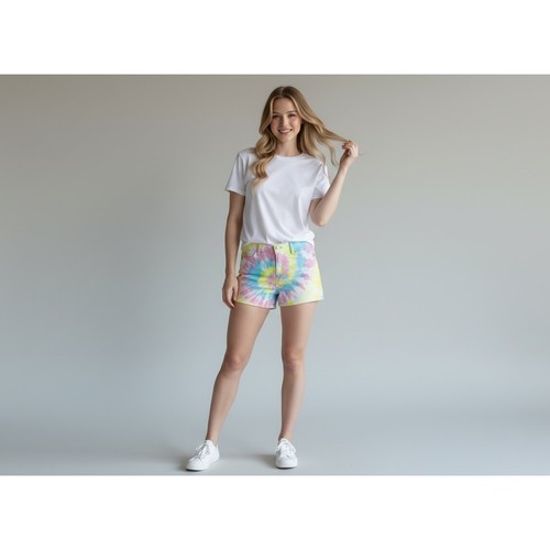 Judy blue tie dye shorts - blue,